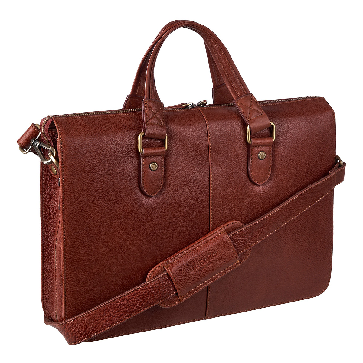 Деловая сумка Dr.Koffer из натуральной кожи коричневая