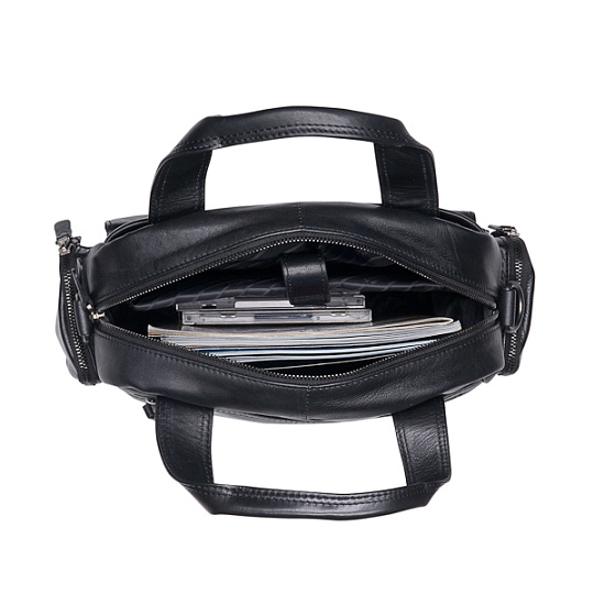 Сумка планшет Dr.Koffer из натуральной кожи черный