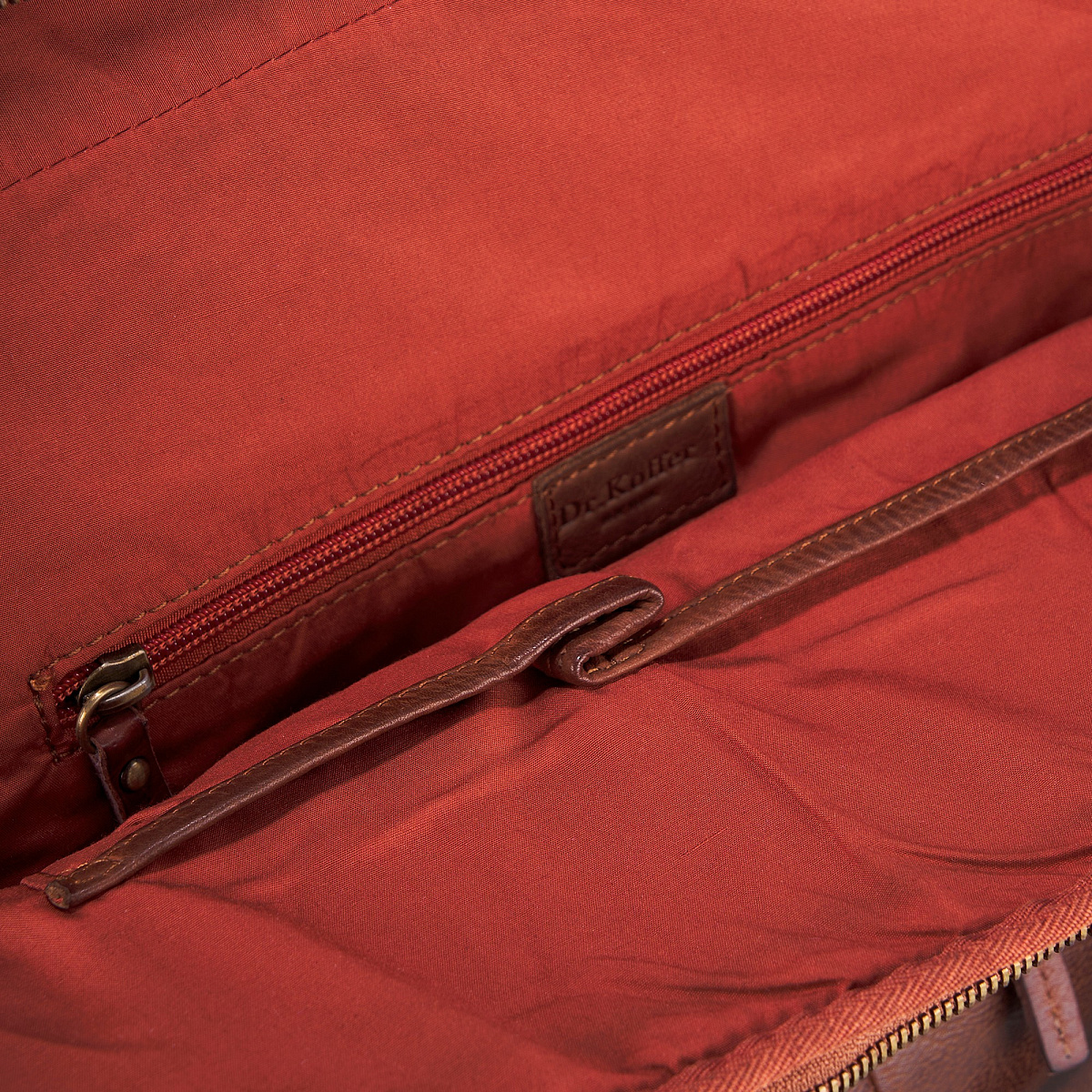 Деловая сумка Dr.Koffer из натуральной кожи коричневая