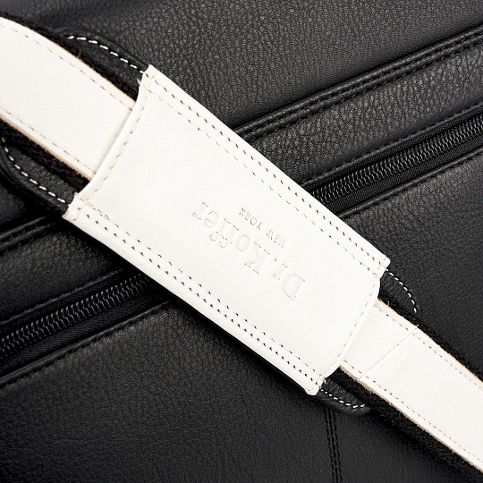 Деловая сумка Dr.Koffer из натуральной кожи черная