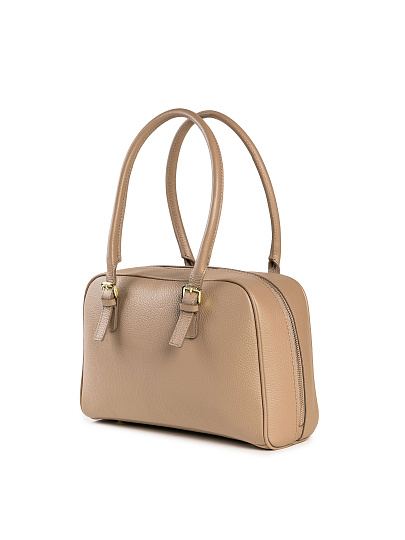 Женская сумка Dr. Koffer из натуральной кожи бежевая