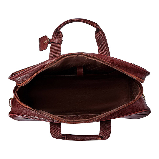 Сумка дорожная Dr.Koffer из натуральной кожи коричневая