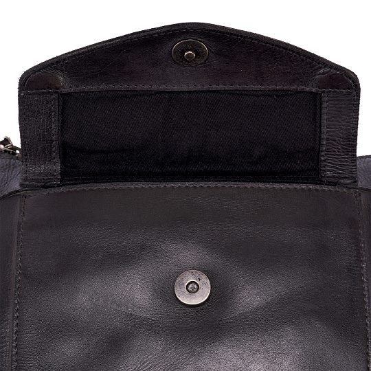 Сумка через плечо Dr.Koffer из натуральной кожи серая