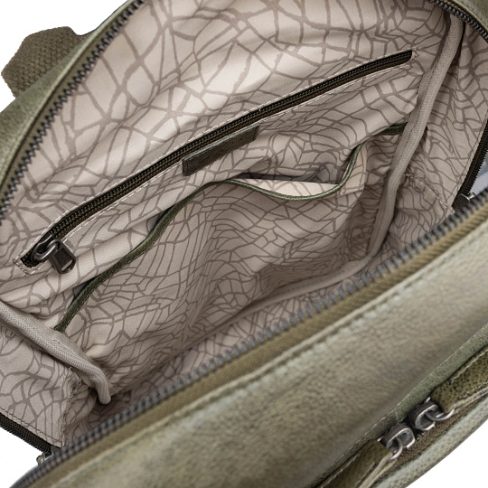 Рюкзак Dr.Koffer из натуральной кожи зеленый