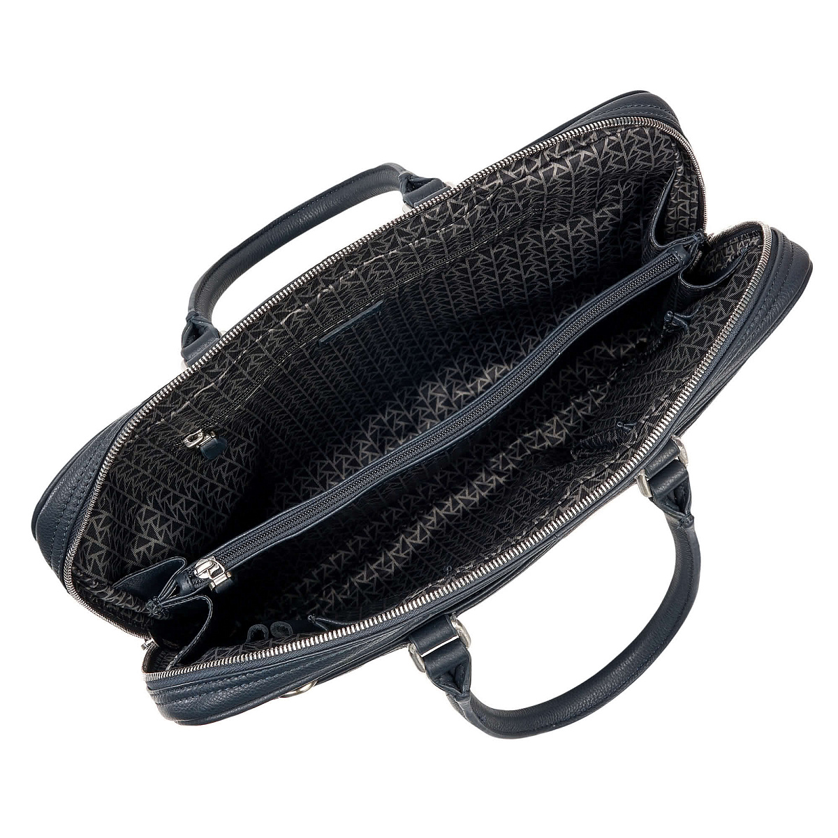 Деловая сумка Dr.Koffer из натуральной кожи синяя