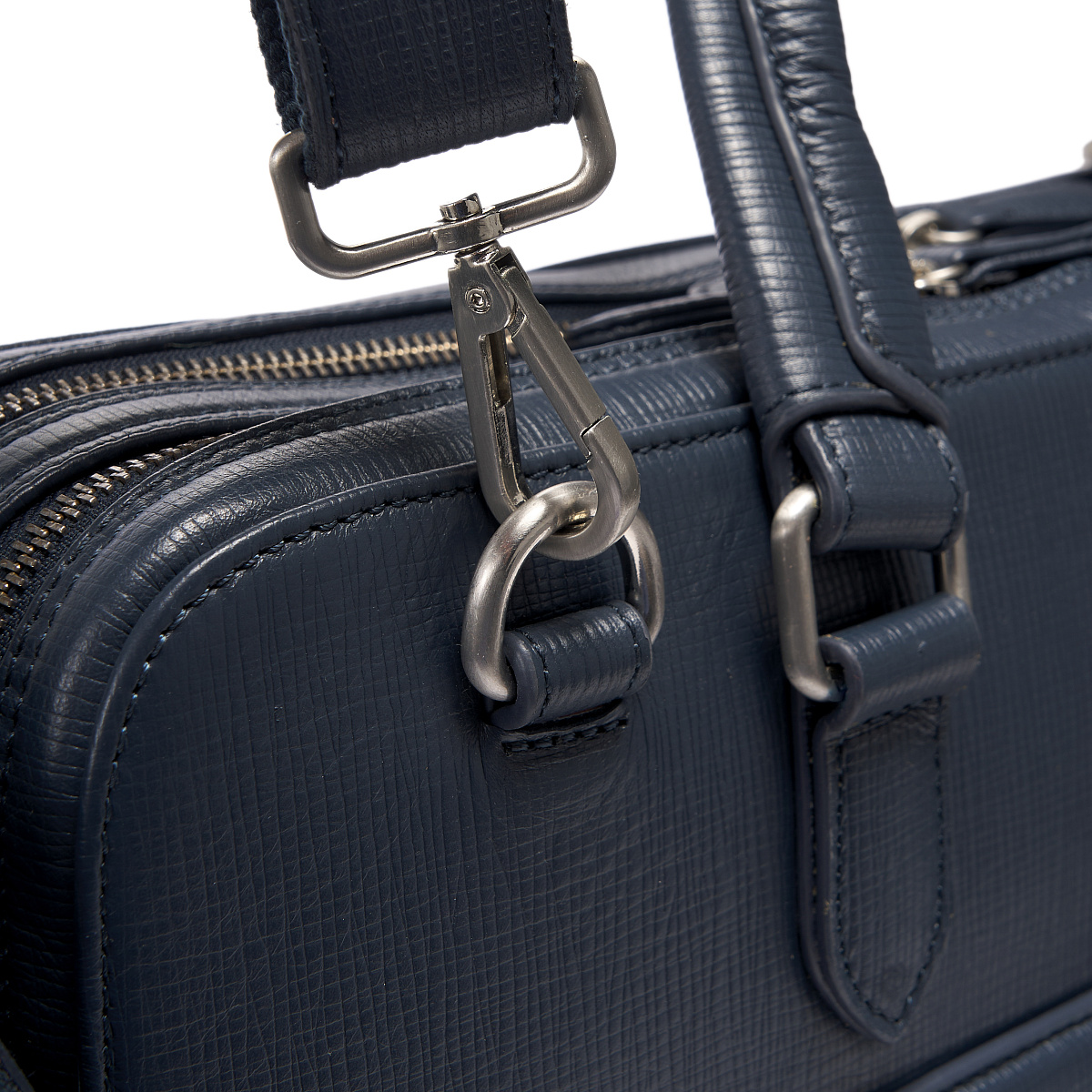 Деловая сумка Dr.Koffer из натуральной кожи синяя