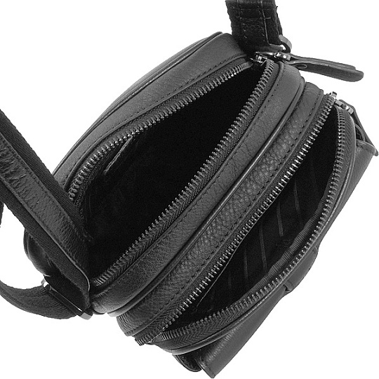 Сумка через плечо Dr.Koffer из натуральной кожи черная