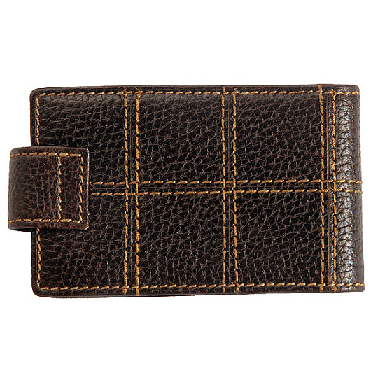 Визитница Dr.Koffer из натуральной кожи темно-коричневая