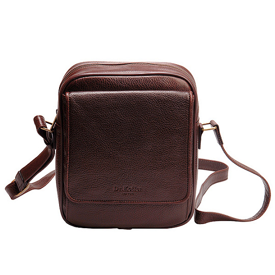 Сумка через плечо Dr.Koffer из натуральной кожи коричневая