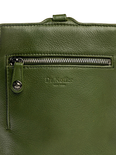 Сумка через плечо Dr.Koffer из натуральной кожи зеленая