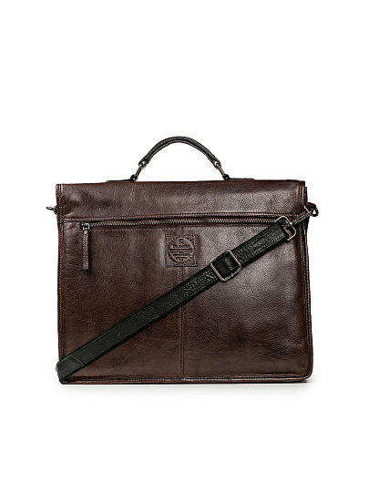Портфель Dr.Koffer из натуральной кожи темно-коричневый