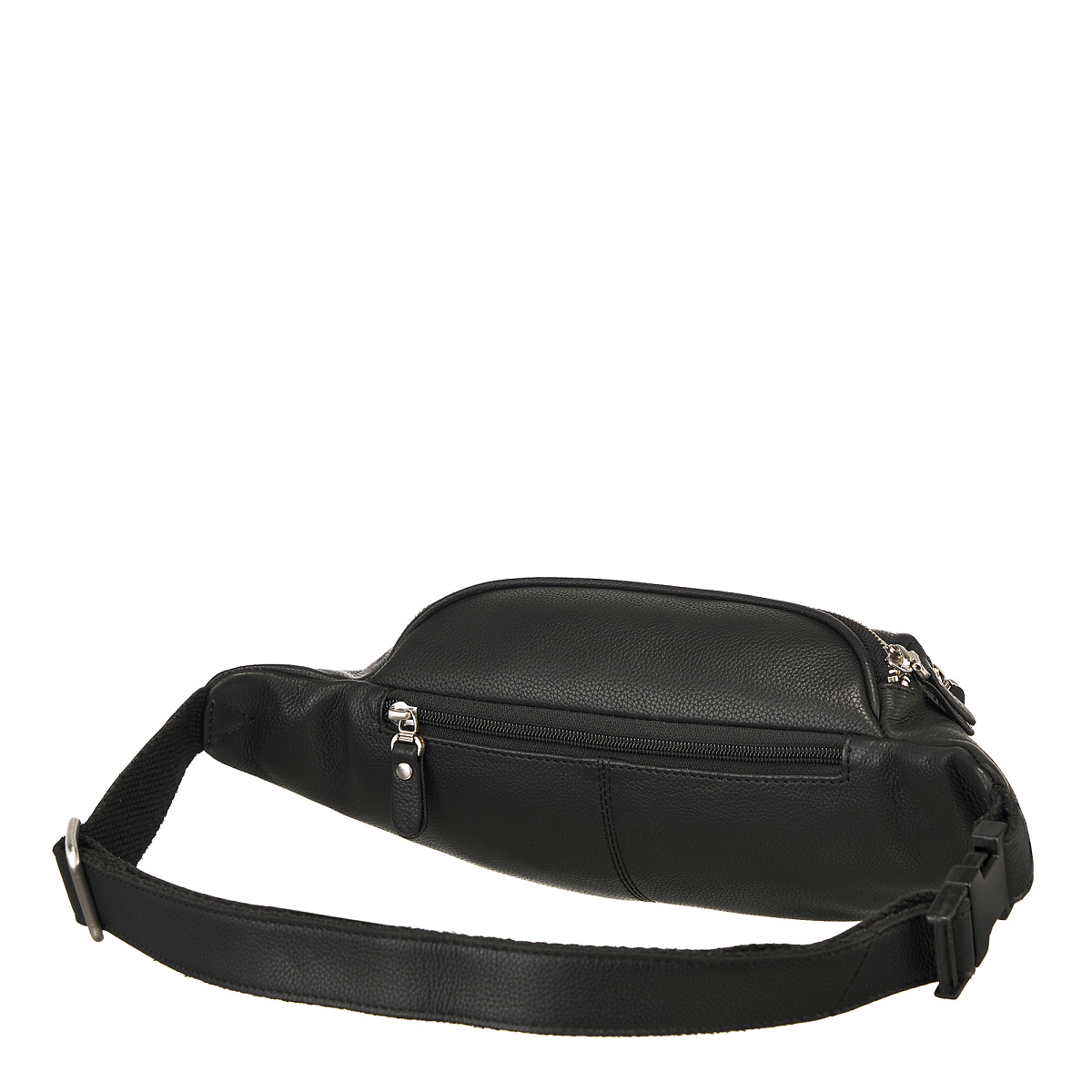 Сумка на пояс Dr. Koffer из натуральной кожи черная