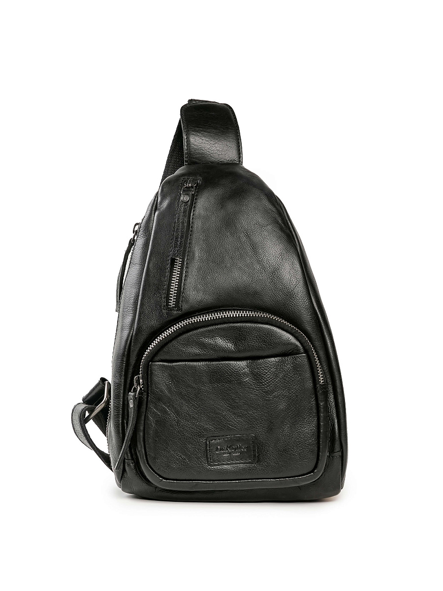 Рюкзак Dr.Koffer из натуральной кожи черный