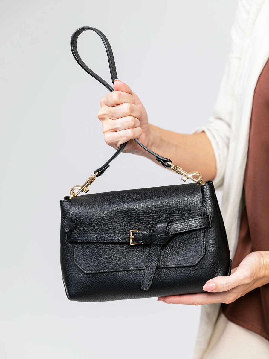 Женская сумка Dr.Koffer из натуральной кожи черная