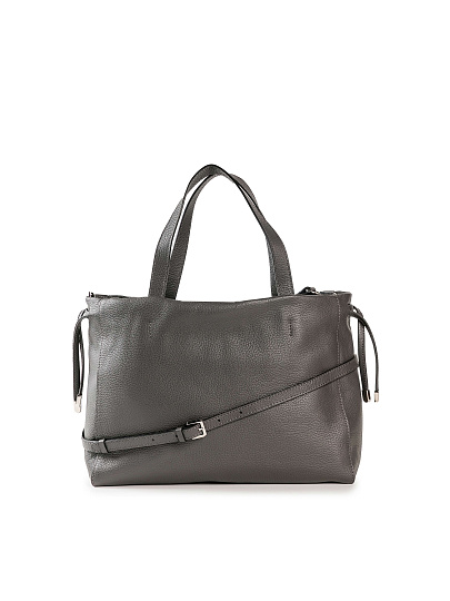 Женская сумка Dr. Koffer из натуральной кожи серая