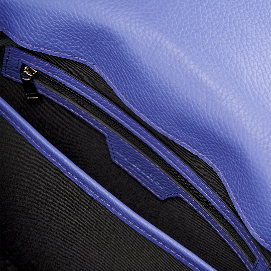 Женская сумка Dr. Koffer из натуральной кожи голубая