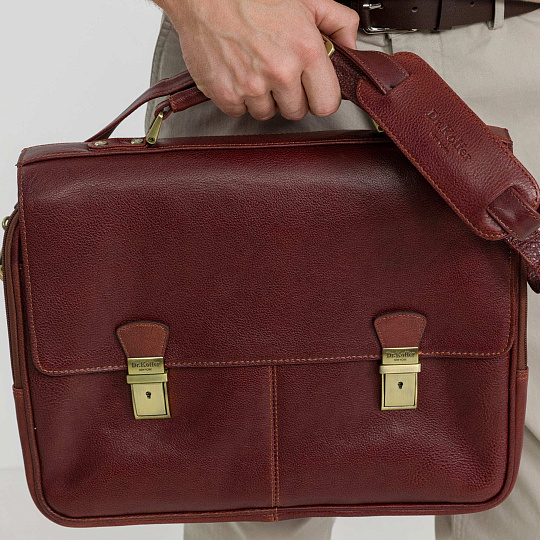 Портфель Dr.Koffer из натуральной кожи светло-коричневый