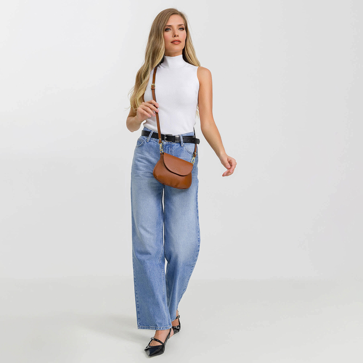 Женская сумка Dr. Koffer из натуральной кожи коричневая