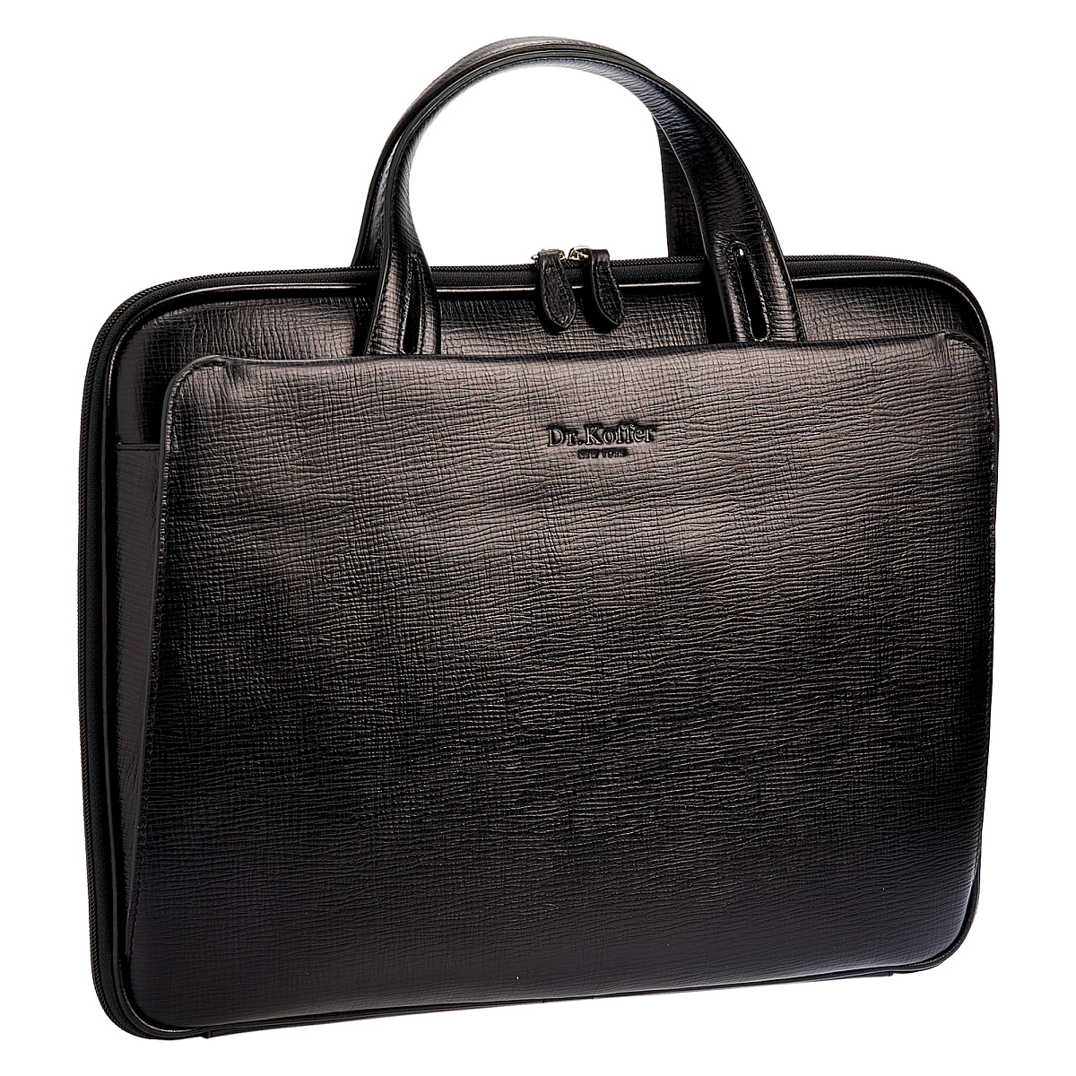 Женская сумка Dr.Koffer из натуральной кожи чёрная