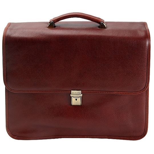 Портфель Dr.Koffer из натуральной кожи светло-коричневый