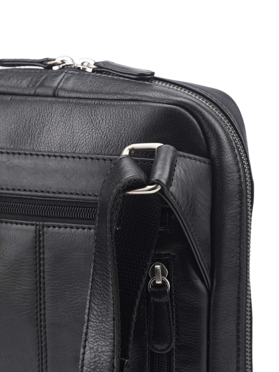 Сумка через плечо Dr. Koffer из натуральной кожи черная