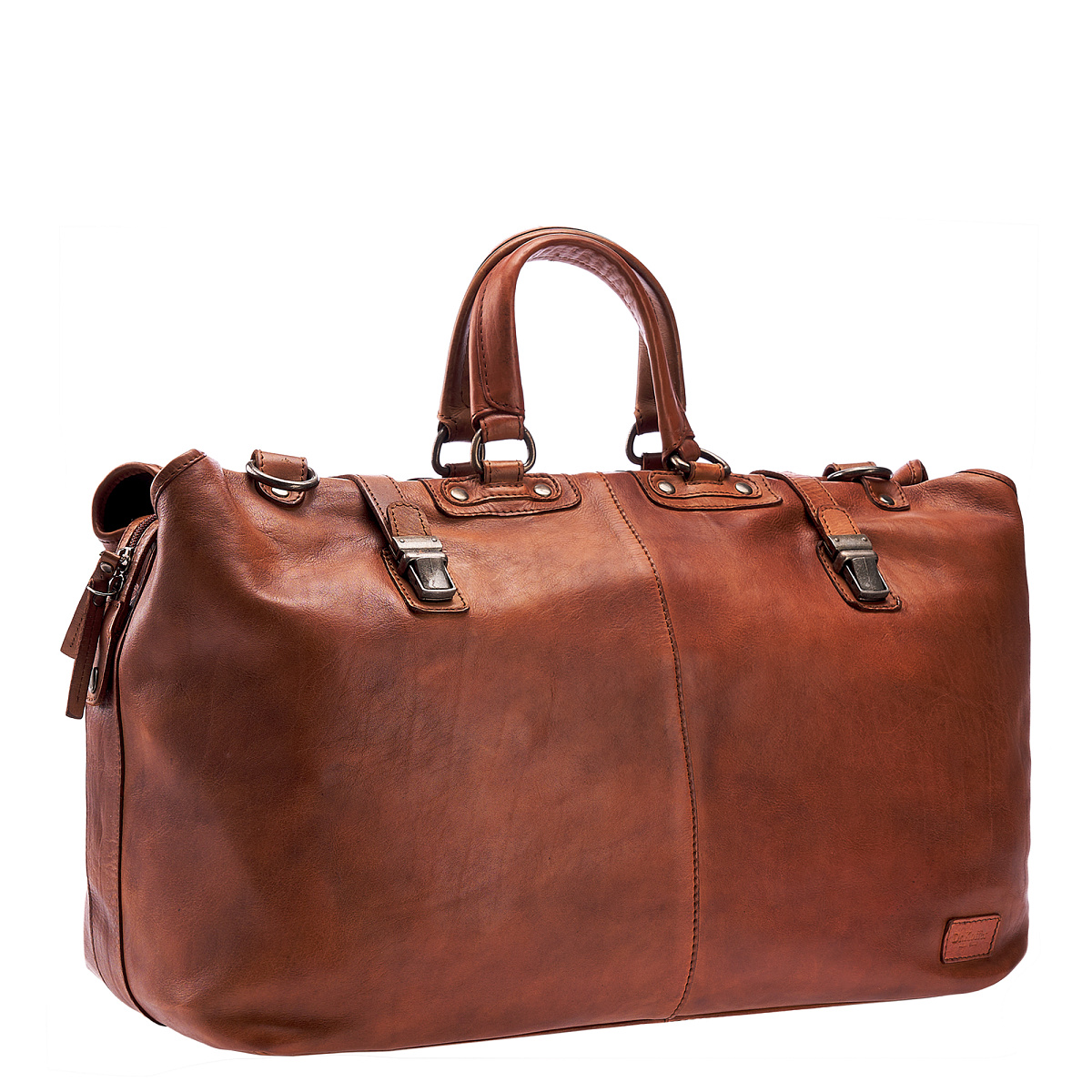Сумка дорожная Dr.Koffer из натуральной кожи коричневая