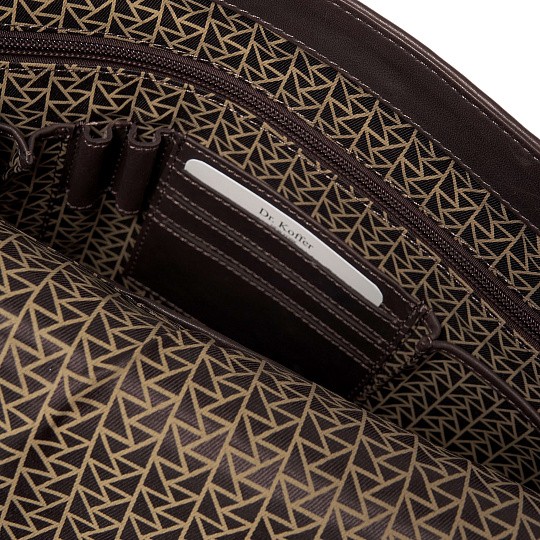 Портфель Dr.Koffer из натуральной кожи темно-коричневый