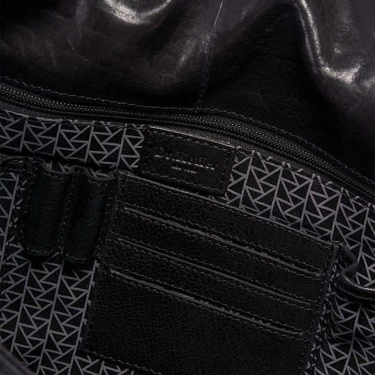 Деловая сумка Dr.Koffer из натуральной кожи черная