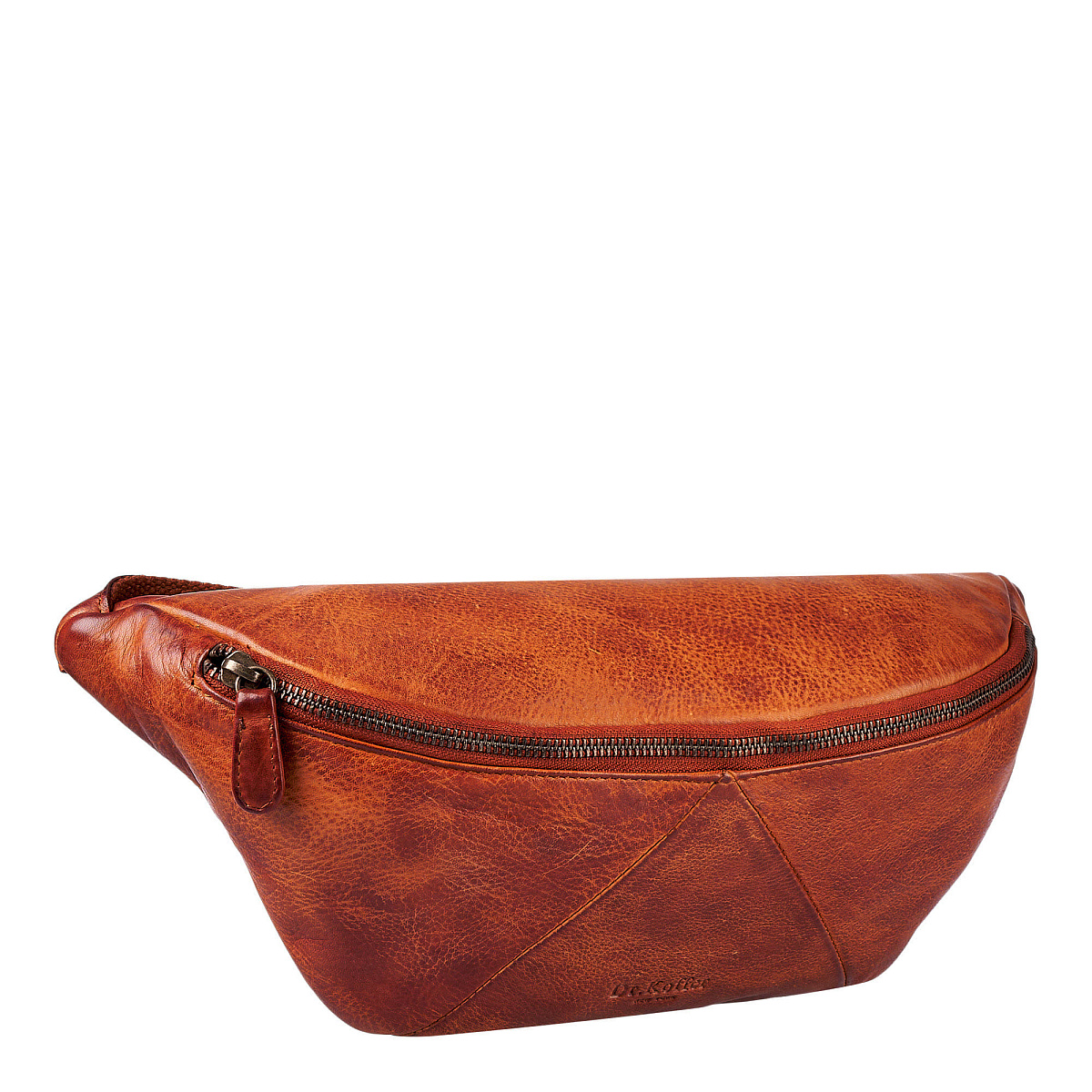 Сумка на пояс Dr. Koffer из натуральной кожи коричневая