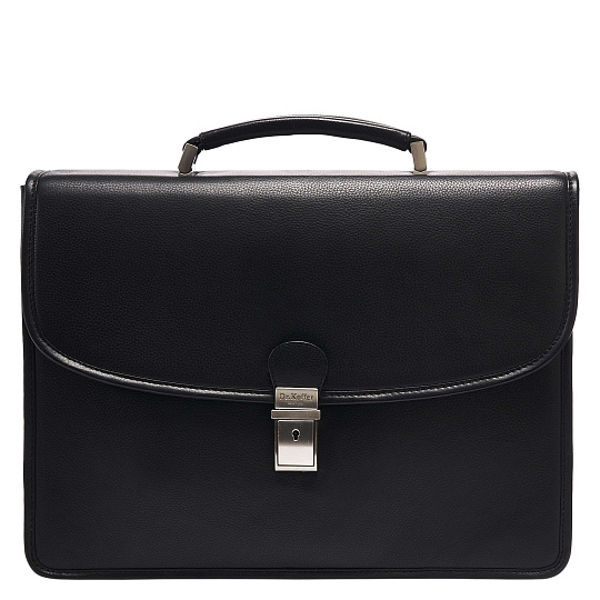 Портфель Dr.Koffer из натуральной кожи черный