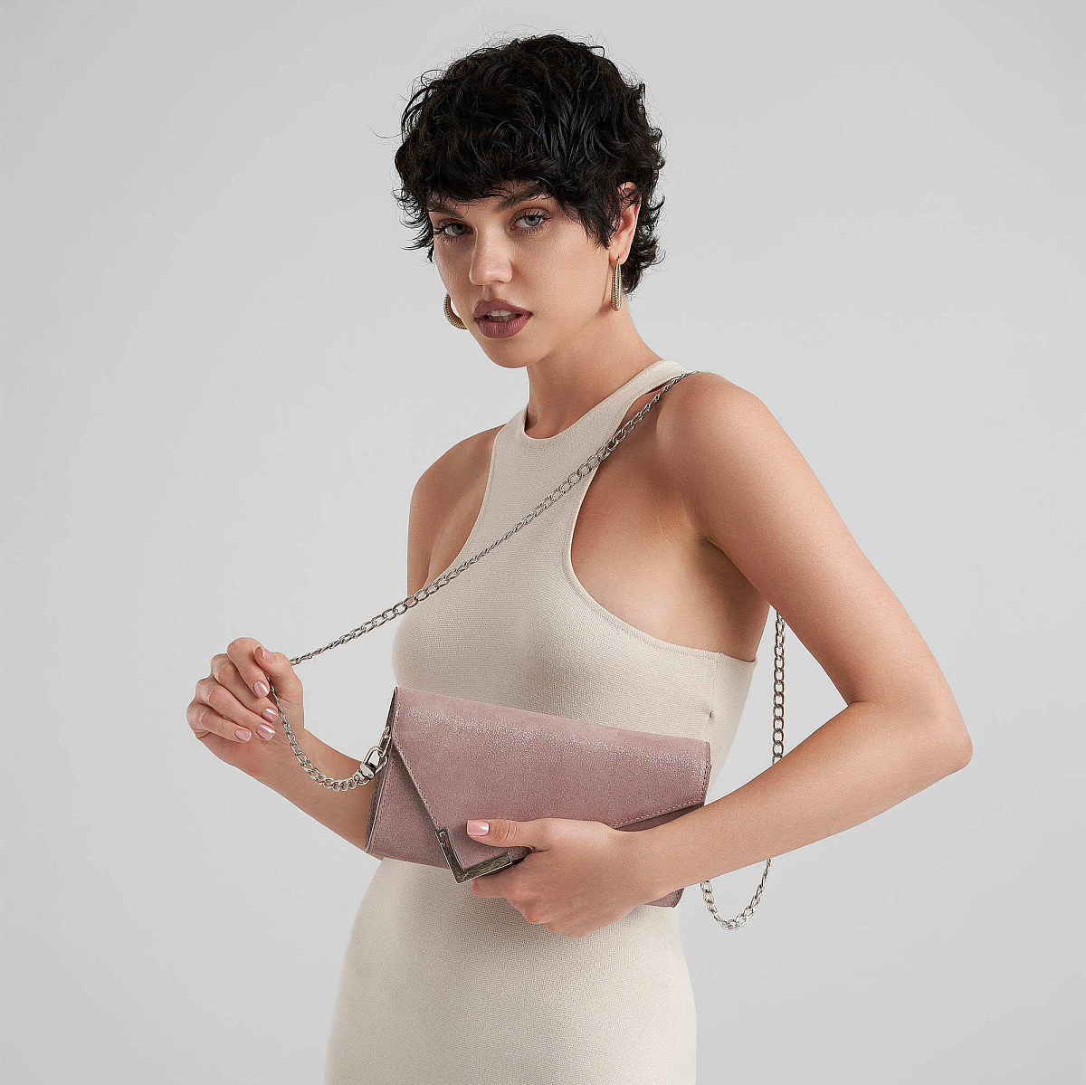 Женская сумка Dr. Koffer из натуральной кожи розовая