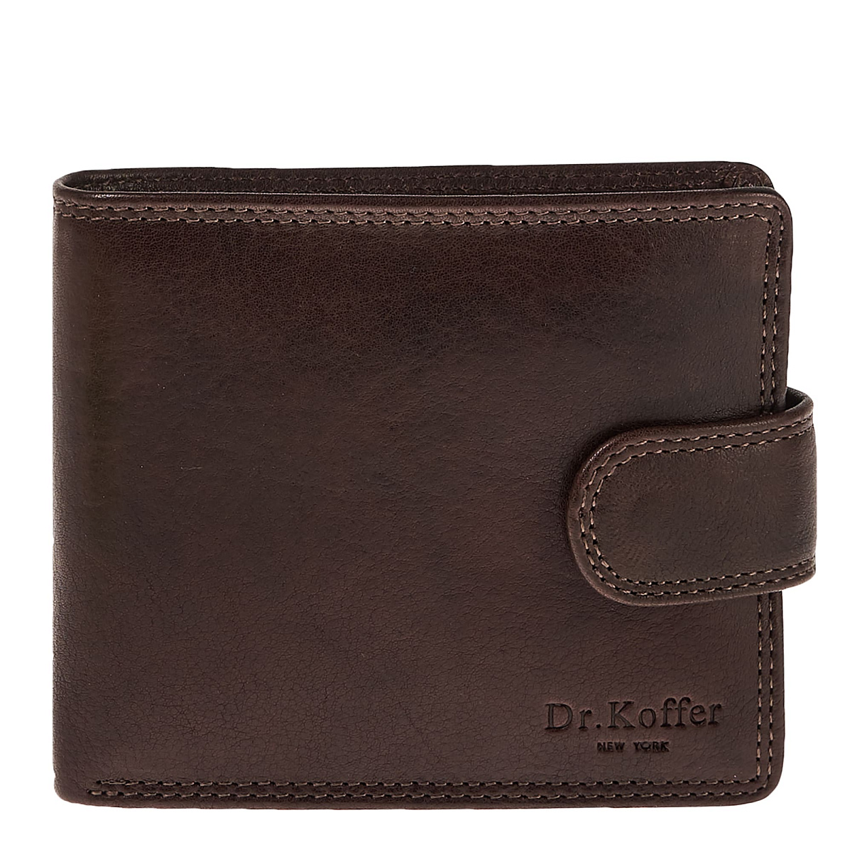 Портмоне Dr.Koffer из натуральной кожи коричневое