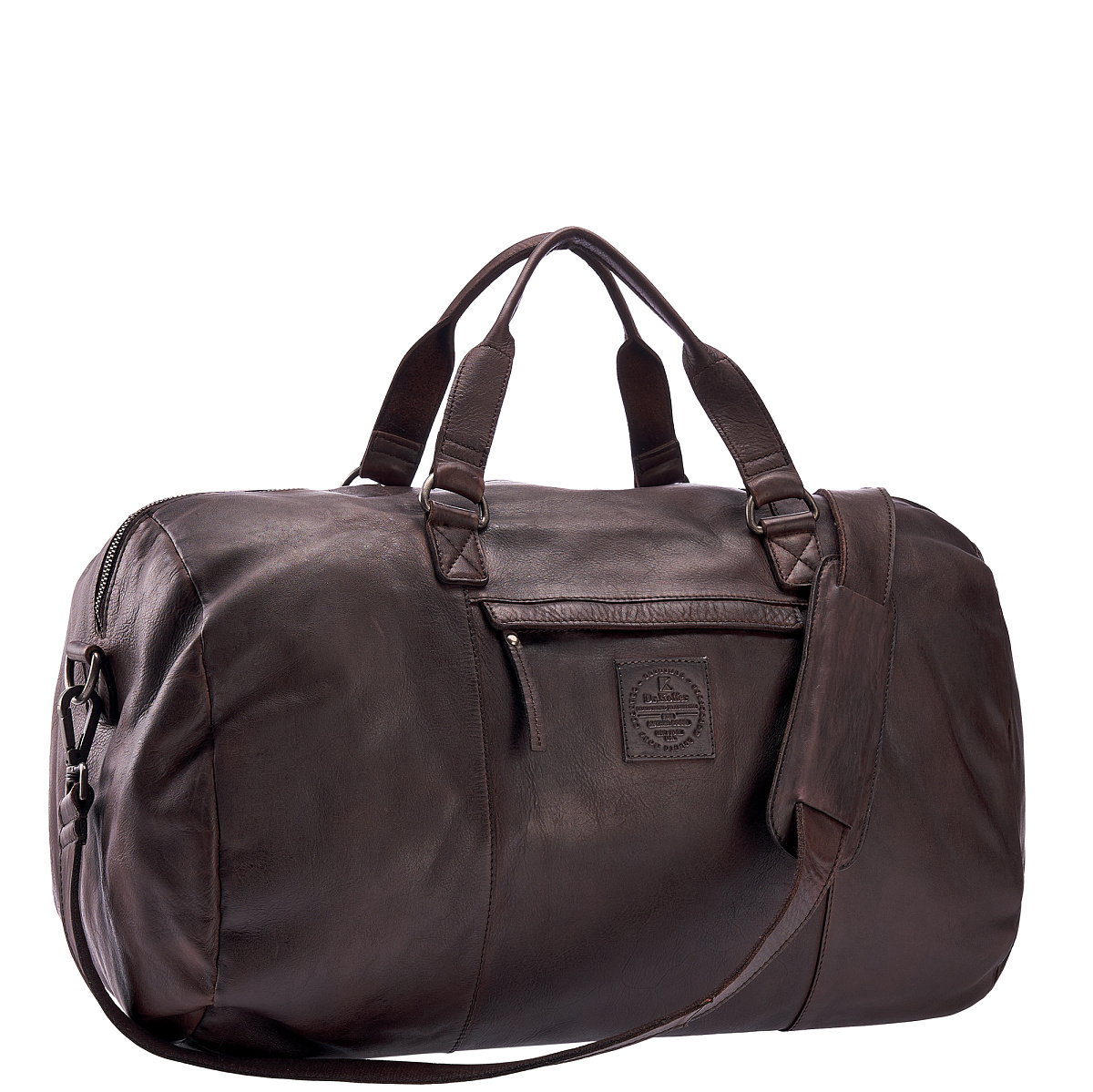 Сумка дорожная Dr.Koffer из натуральной кожи коричневая
