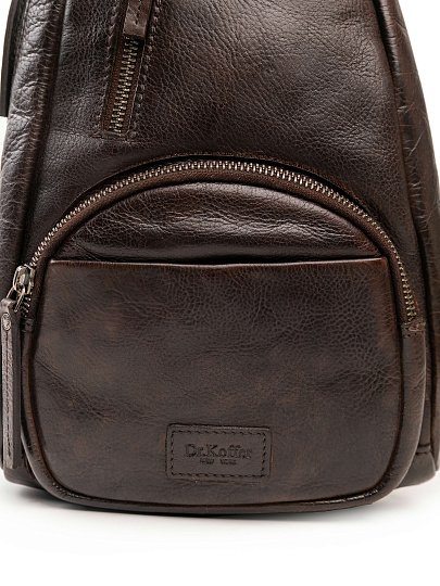 Рюкзак Dr.Koffer из натуральной кожи темно-коричневый