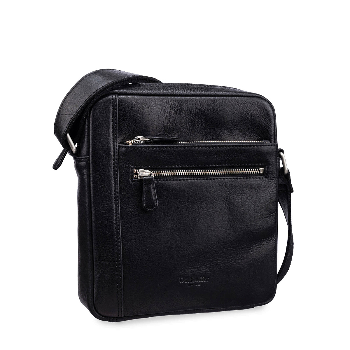 Сумка через плечо Dr.Koffer из натуральной кожи черная