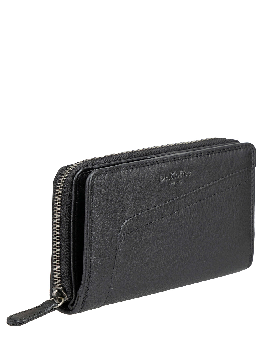 Портмоне Dr.Koffer из натуральной кожи черное