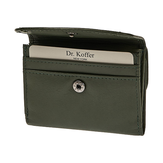 Портмоне Dr.Koffer из натуральной кожи зеленое