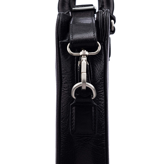 Деловая сумка Dr.Koffer из натуральной кожи черная