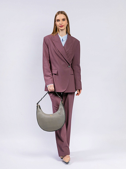 Женская сумка Dr. Koffer из натуральной кожи серая