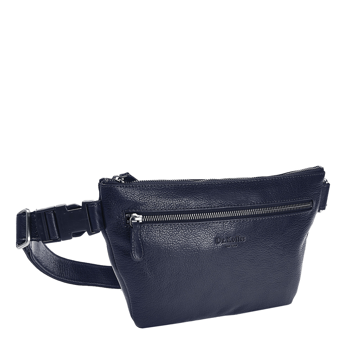 Сумка на пояс Dr. Koffer из натуральной кожи синяя