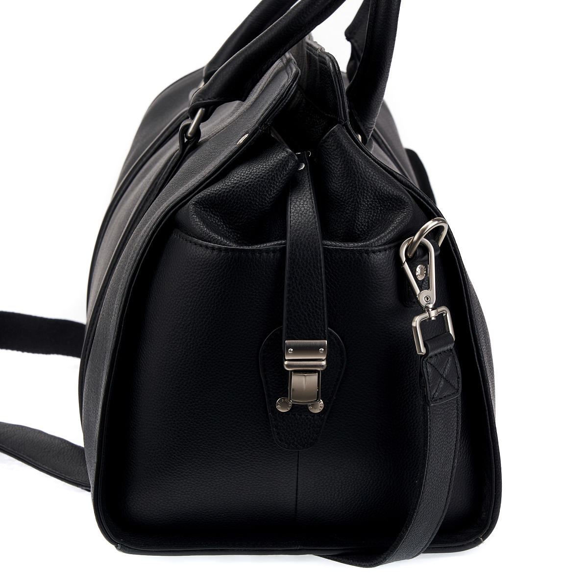 Сумка дорожная саквояж Dr.Koffer из натуральной кожи черный