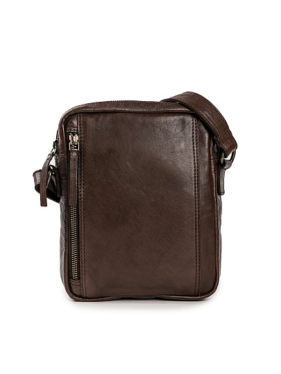Сумка через плечо Dr.Koffer из натуральной кожи коричневая