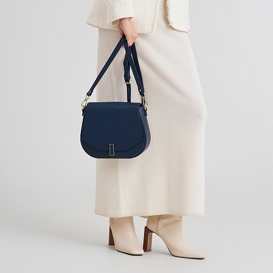 Женская сумка  Dr. Koffer из натуральной кожи синяя