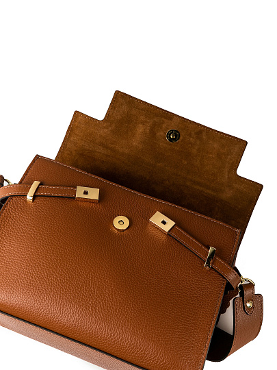 Женская сумка Dr. Koffer из натуральной кожи коричневая