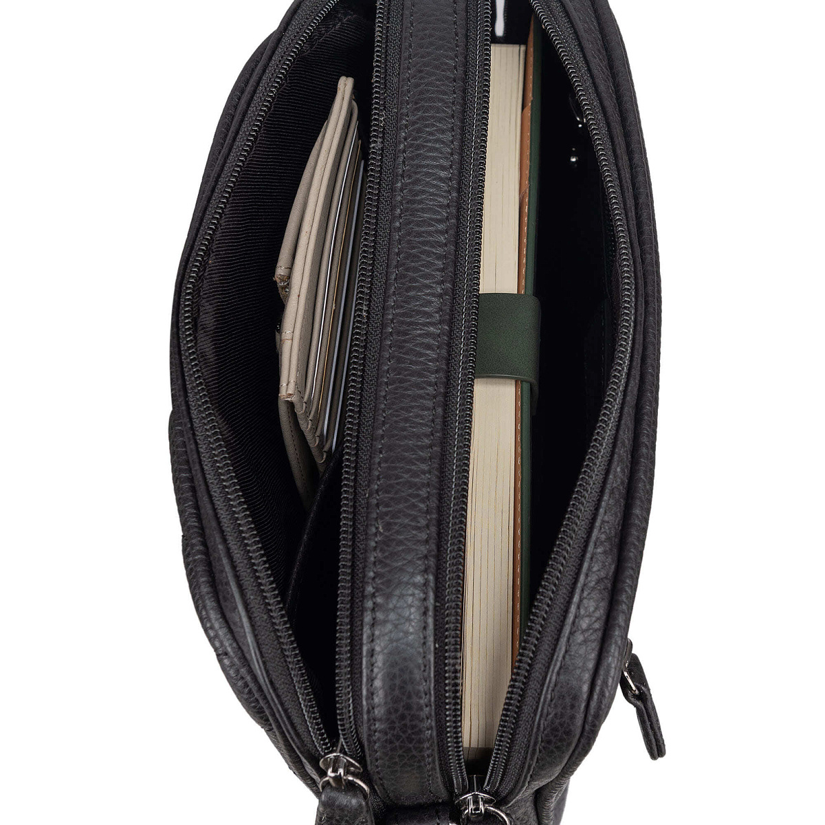 Женская сумка Dr.Koffer из натуральной кожи чёрная