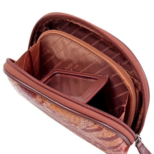 Косметичка Dr.Koffer из натуральной кожи бежевая