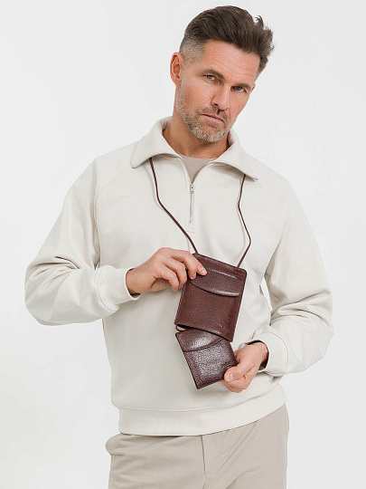 Нагрудный кошелек дорожный Dr.Koffer из натуральной кожи