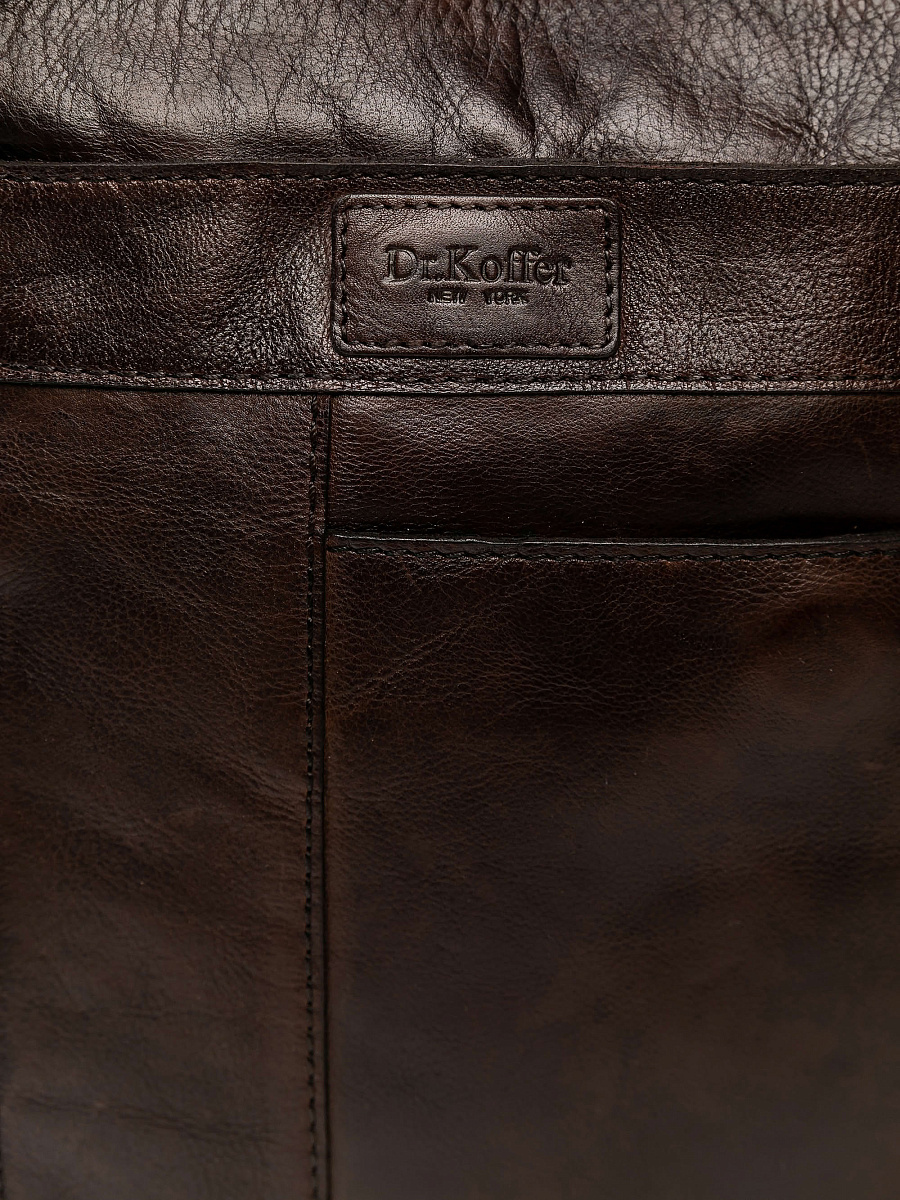 Сумка через плечо Dr.Koffer из натуральной кожи коричневая