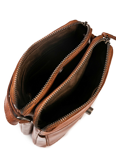 Сумка через плечо Dr.Koffer из натуральной кожи коричневая