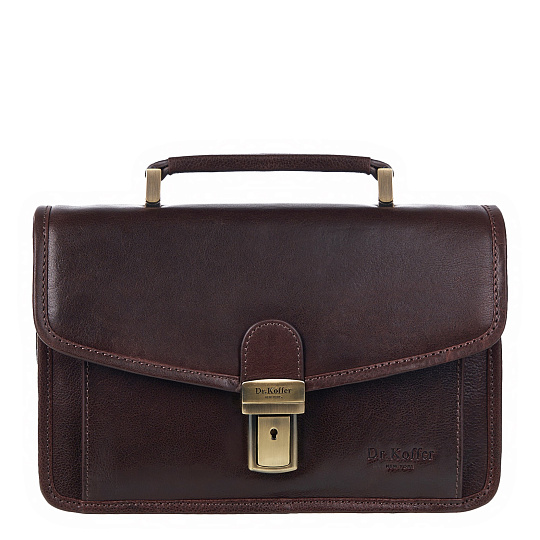 Сумка барсетка из натуральной кожи Dr. Koffer коричневая